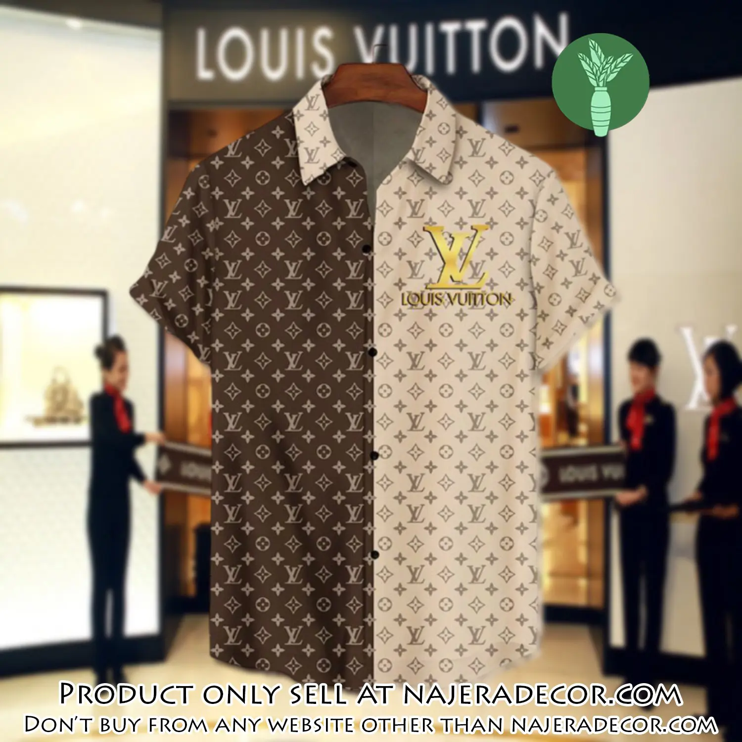 Lv louis vuitton luxury hawaiian shirt & short set lhs1193 njr2250098